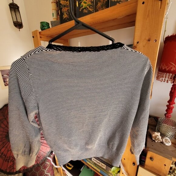 Gianfranco ferre embroidered 3/4 sleeve crop cardigan - S - Picture 8 of 8